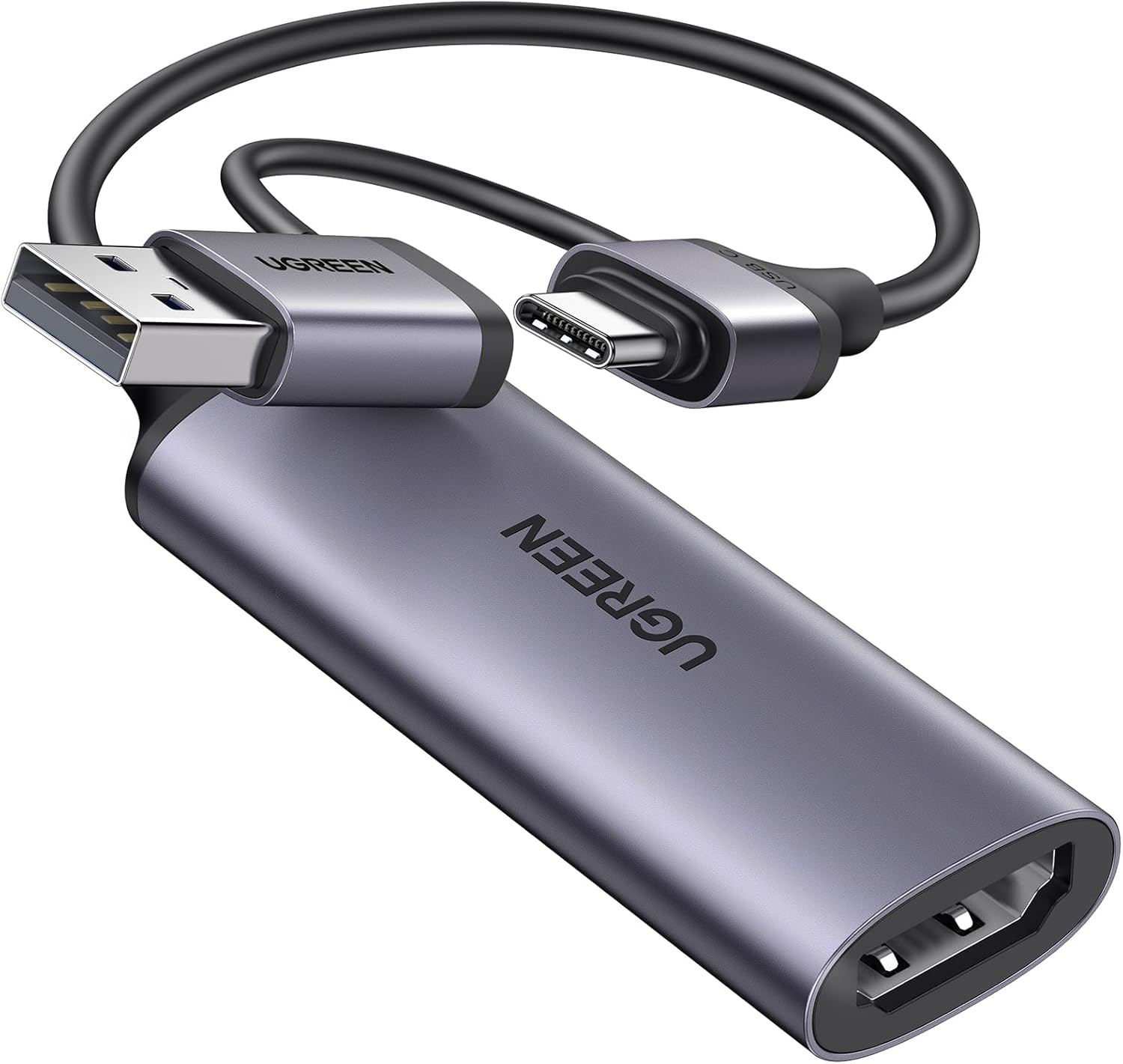 UGREEN  Full HD 1080P 60FPS Capture Card HDMI to USB A/Type C 4K Video Capture Card for Streaming