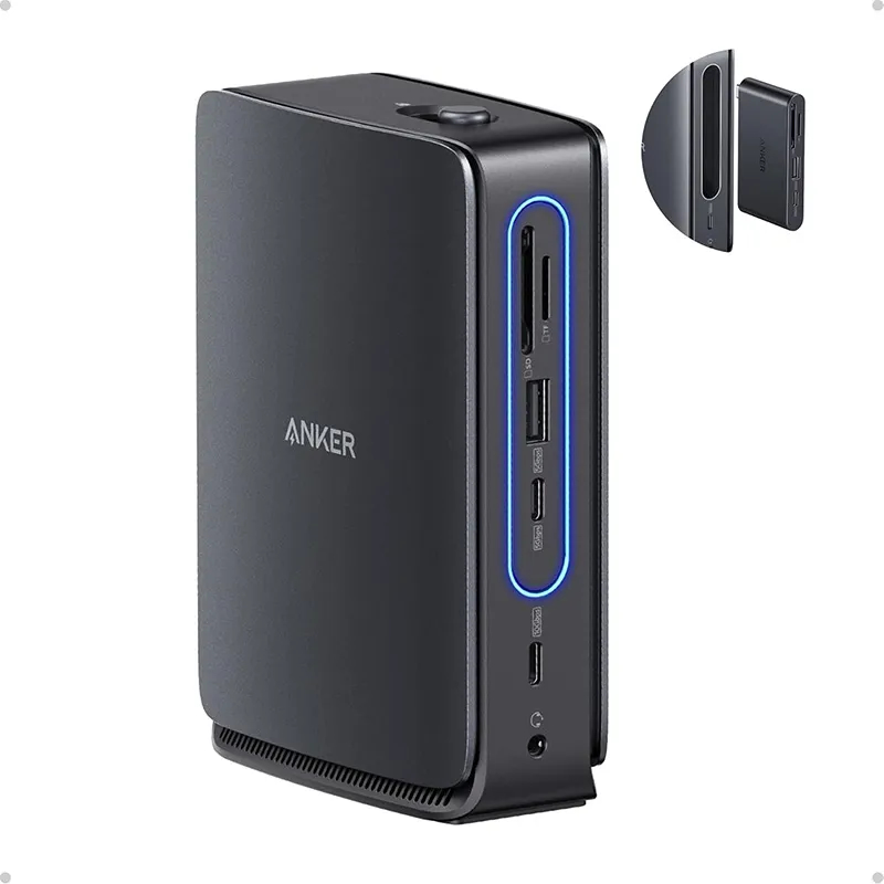 Anker Nano Docking Station (13-in-1, Triple Display, Built-In Removable Hub) – A83C3211 – Black