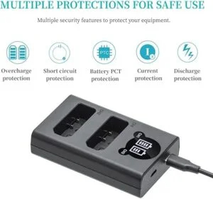Caisi Dual Charger for EN-EL14a Battery For Nikon D Series & Coolpix Cameras