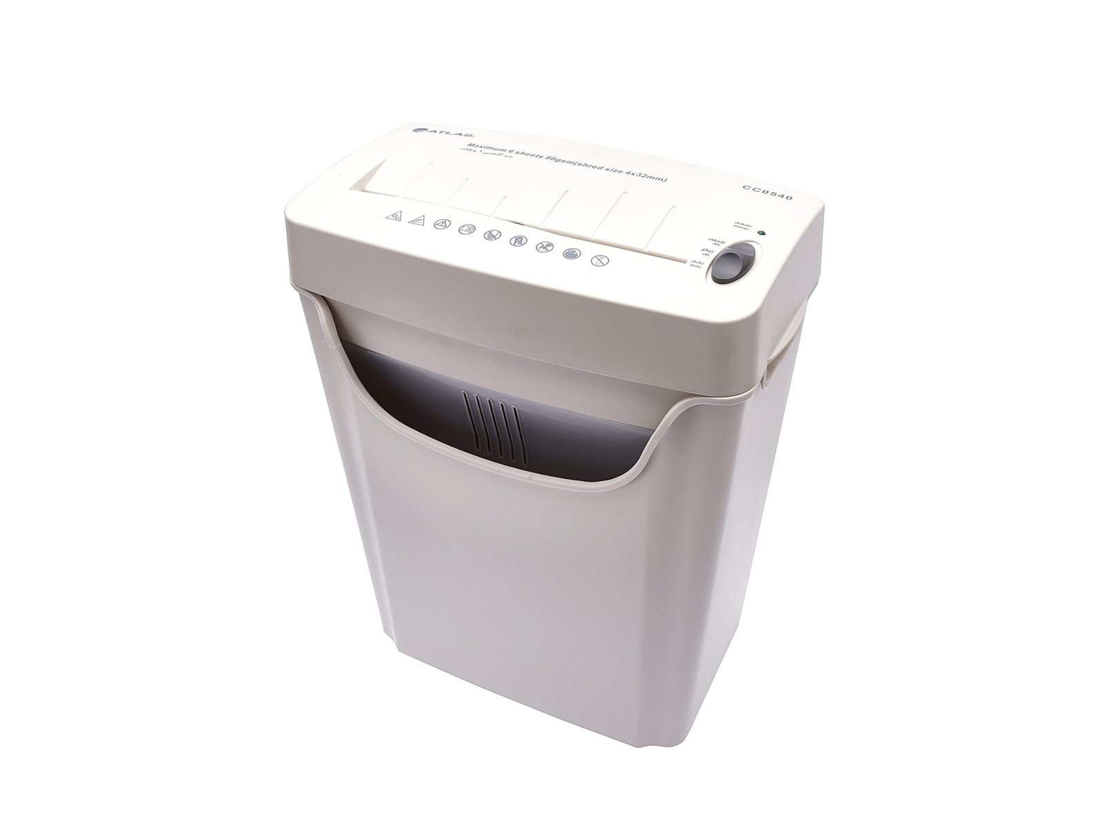 ATLAS CC0540 CrossCut Paper Shredder | 6 Sheets – (AS-S2-CC0540)