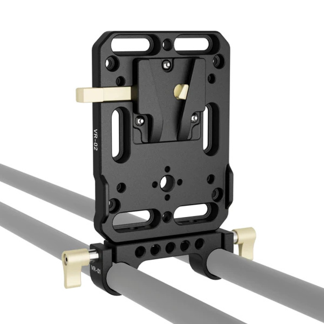 ZGCINE V-Lock Mount Battery Plate with Dual 15mm Rod Clamp - VR-Kit 1