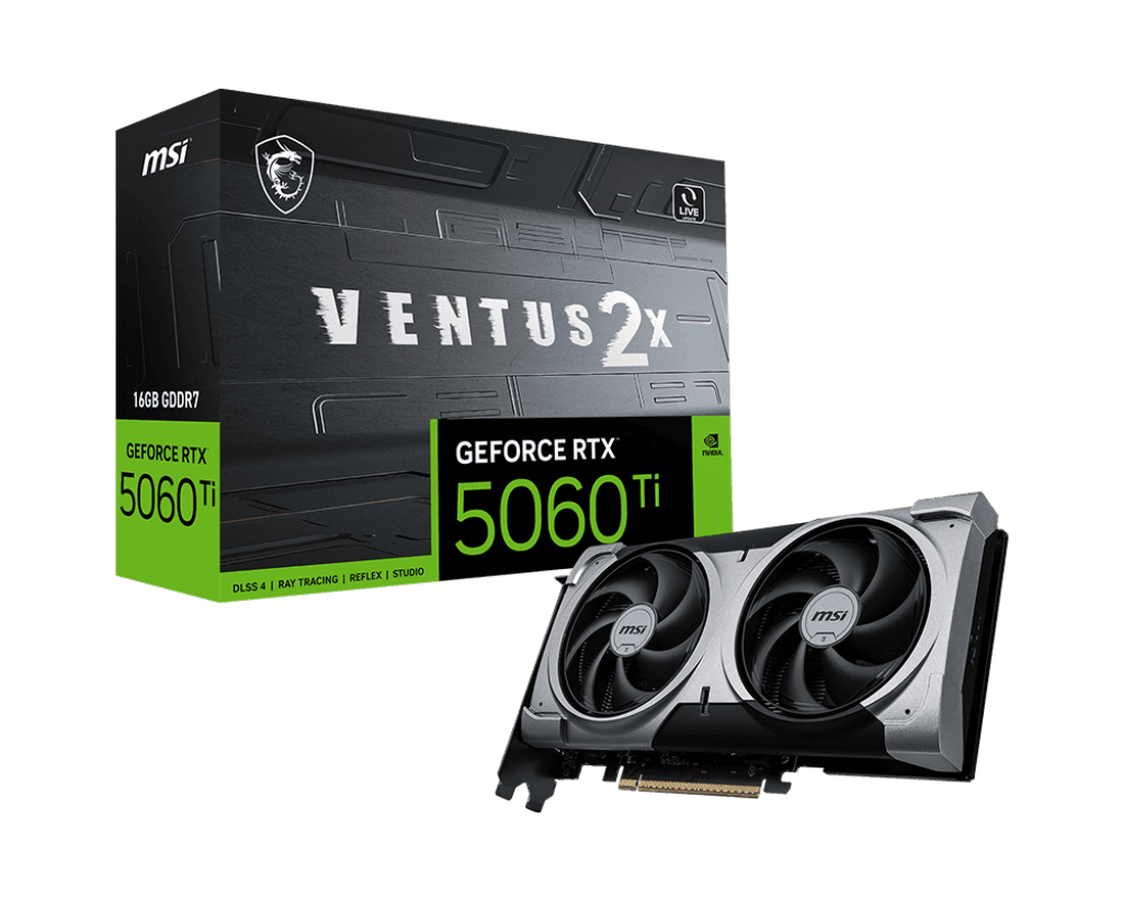 MSI Nvidia GeForce RTX™ 5060 Ti 16GB VENTUS 2X PLUS Desktop Graphics Card