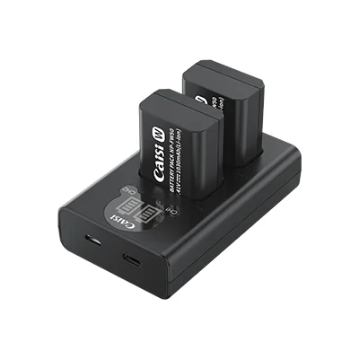 Caisi 2-Pack NP-FW50 Sony Replacement Battery and Charger Set