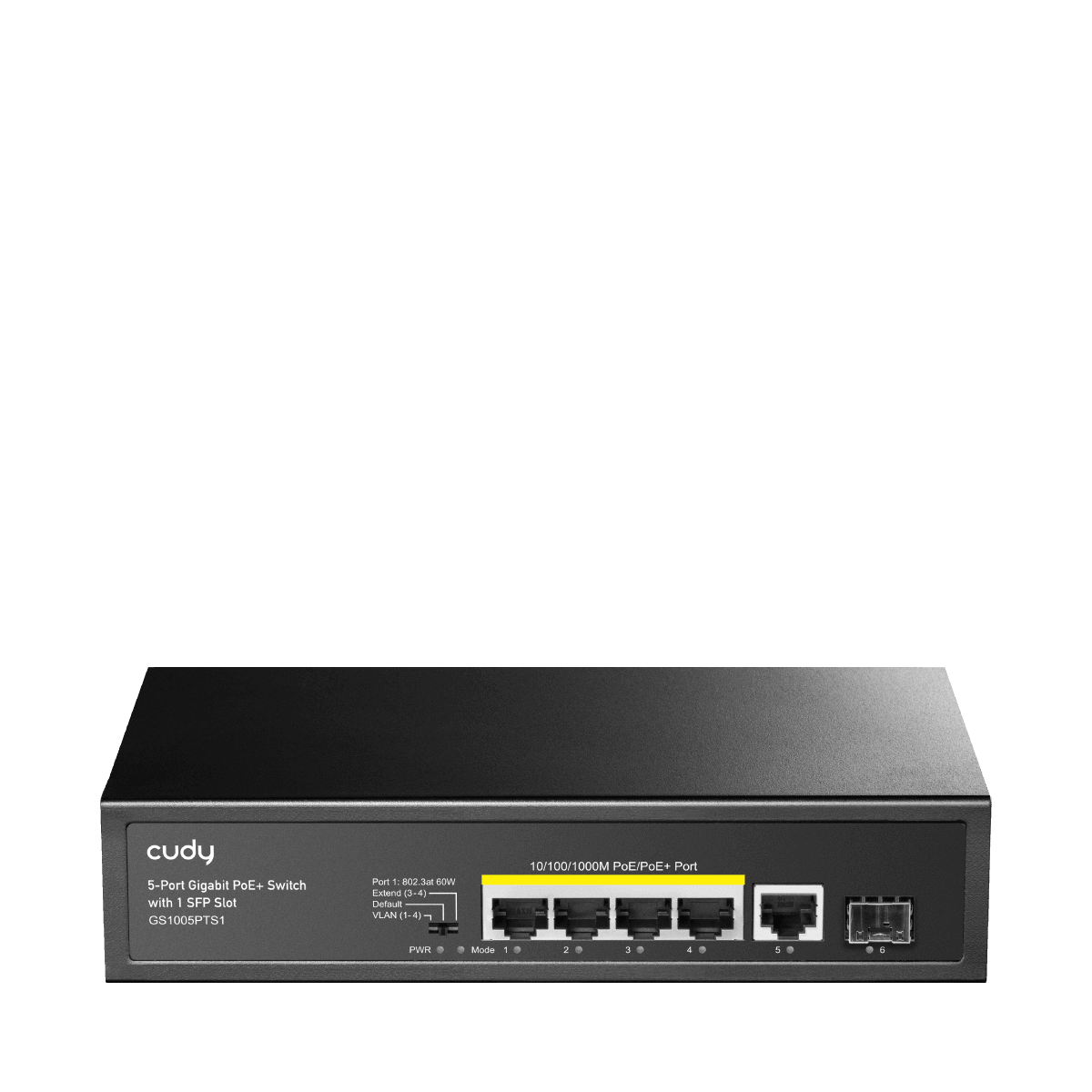 Cudy 5-Port Gigabit PoE+ Switch with 1 SFP Slot GS1005PTS1