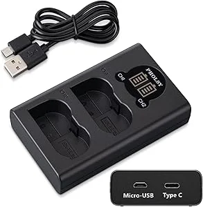 Caisi CS-LP-E6 Dual Battery Charger for Canon LP-E6 Batteries
