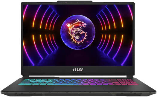 MSI Cyborg 15 A13UC Gaming Laptop, 15.6" FHD IPS 144Hz Display Intel Core i7-13620H 16GB RAM 512GB SSD NVIDIA GeForce RTX 3050 4GB Translucent Black