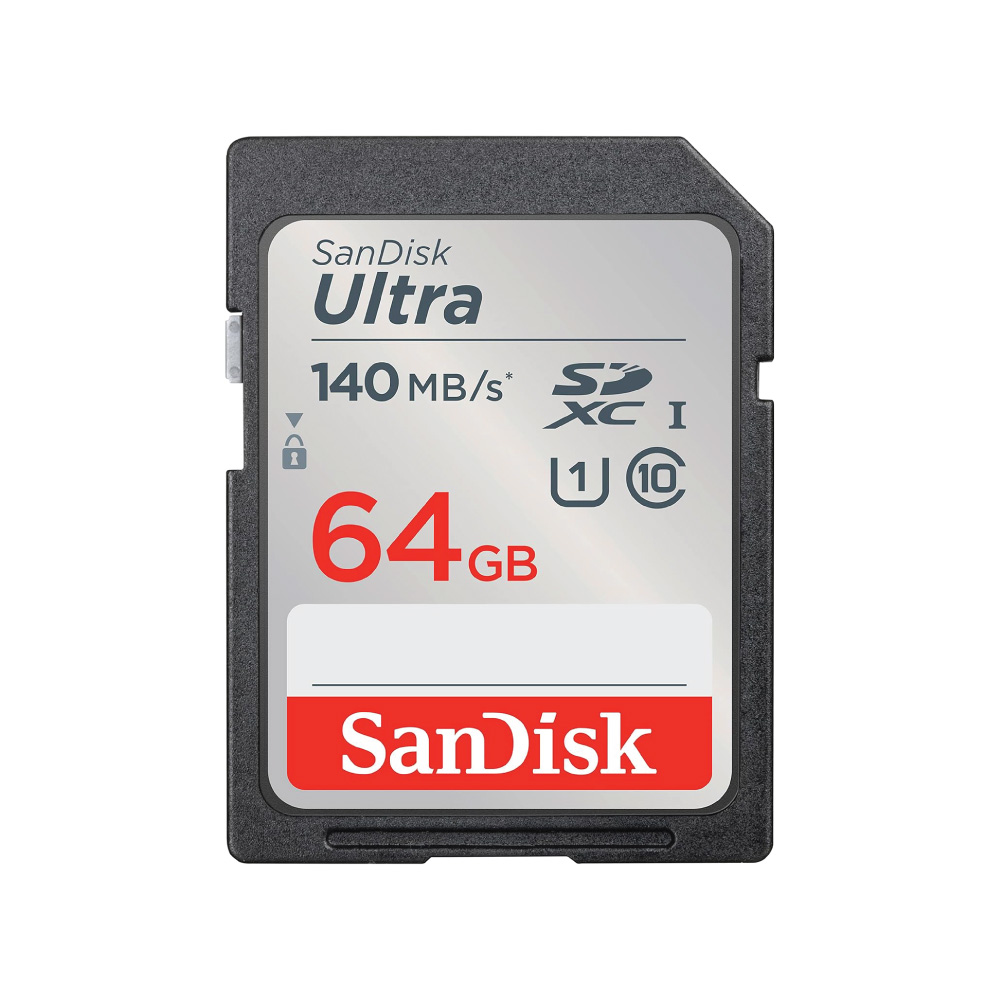 SANDISK 64GB Ultra SD Card, Up to 140MB/s Read Speeds, UHS-I