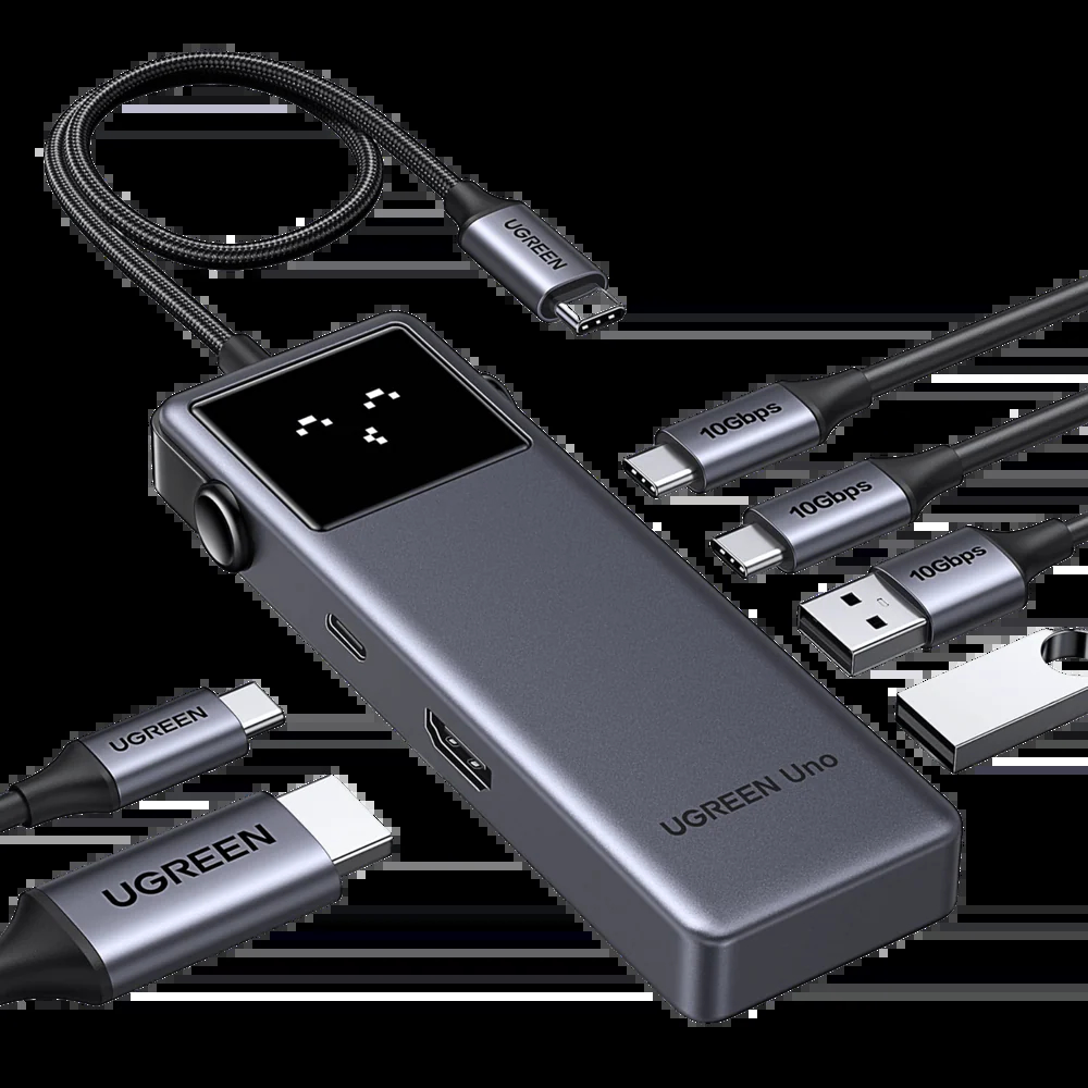 UGREEN CM888 35998 Uno 6-in-1 USB-C Hub | USB-C To 2*USB 3.2 A/2*USB-C 3.2 Gen 2 (data only)/HDMI/ 100W PD Converter