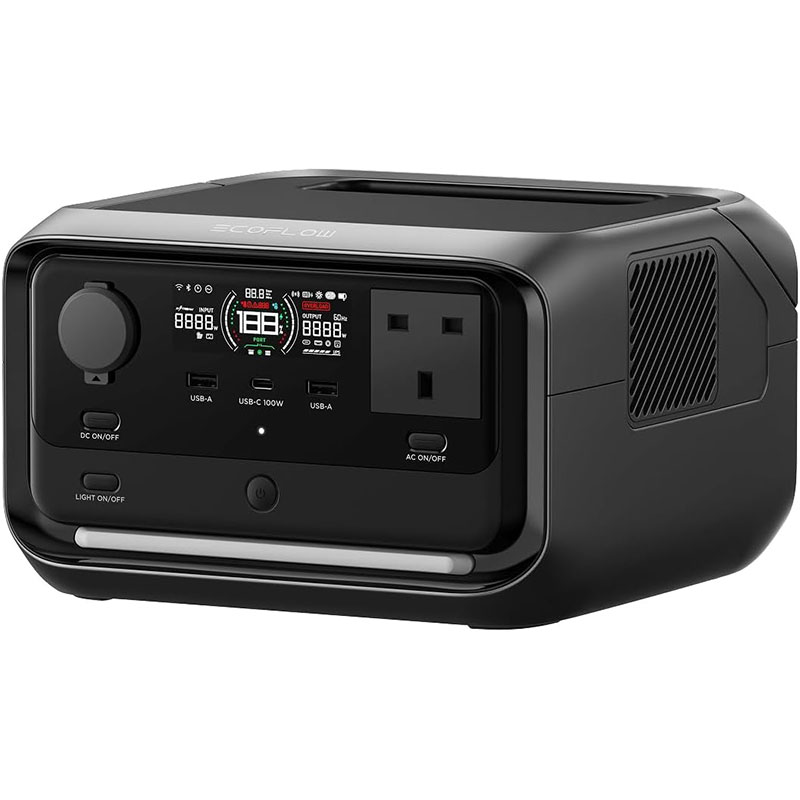 EcoFlow RIVER 3 Plus – Portable Power Station (286Wh, 600W) – EFRIVER3PLUS-UK-CBOX