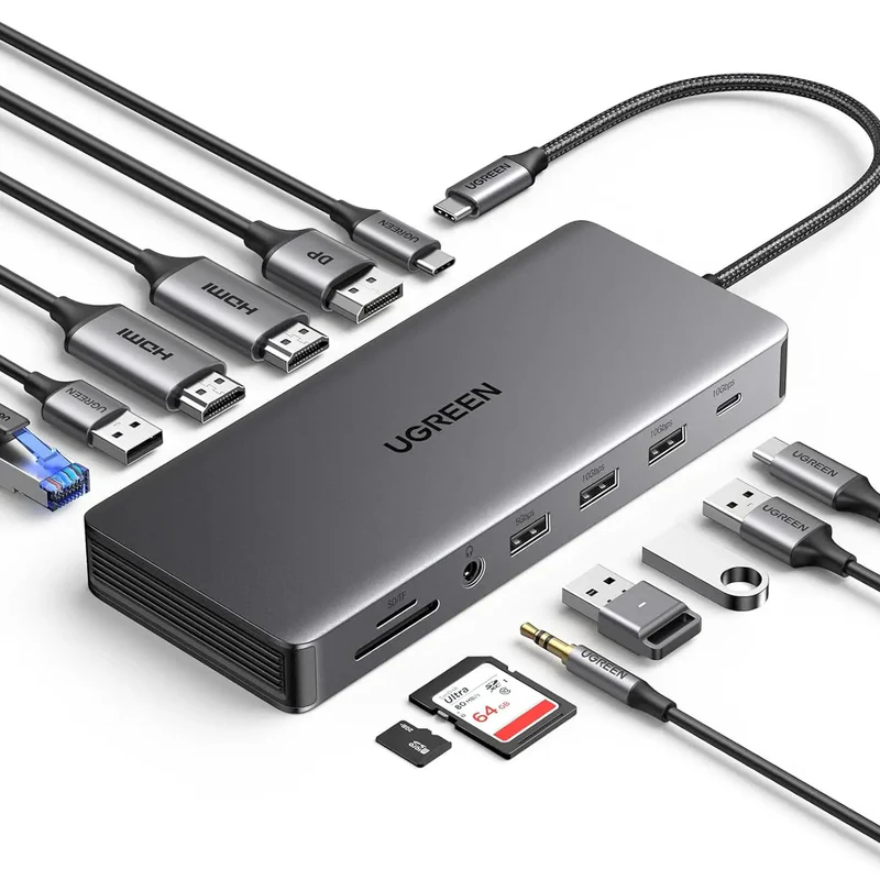 UGREEN Revodok Pro 313 USB-C 13-In-1 Multifunction Docking Station CM681-15978