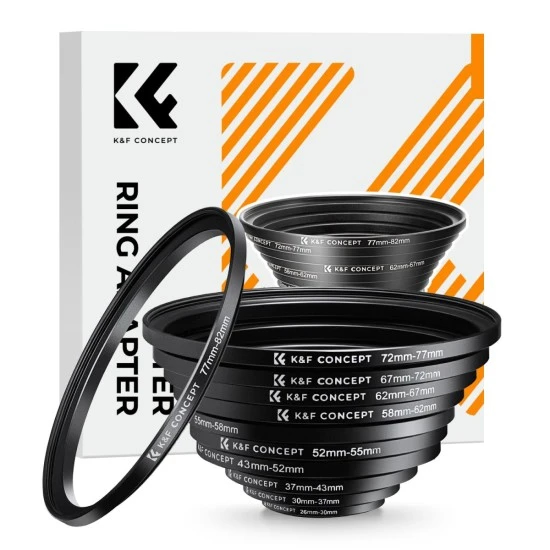 K&F Concept 11 in 1 Step Up Ring Set