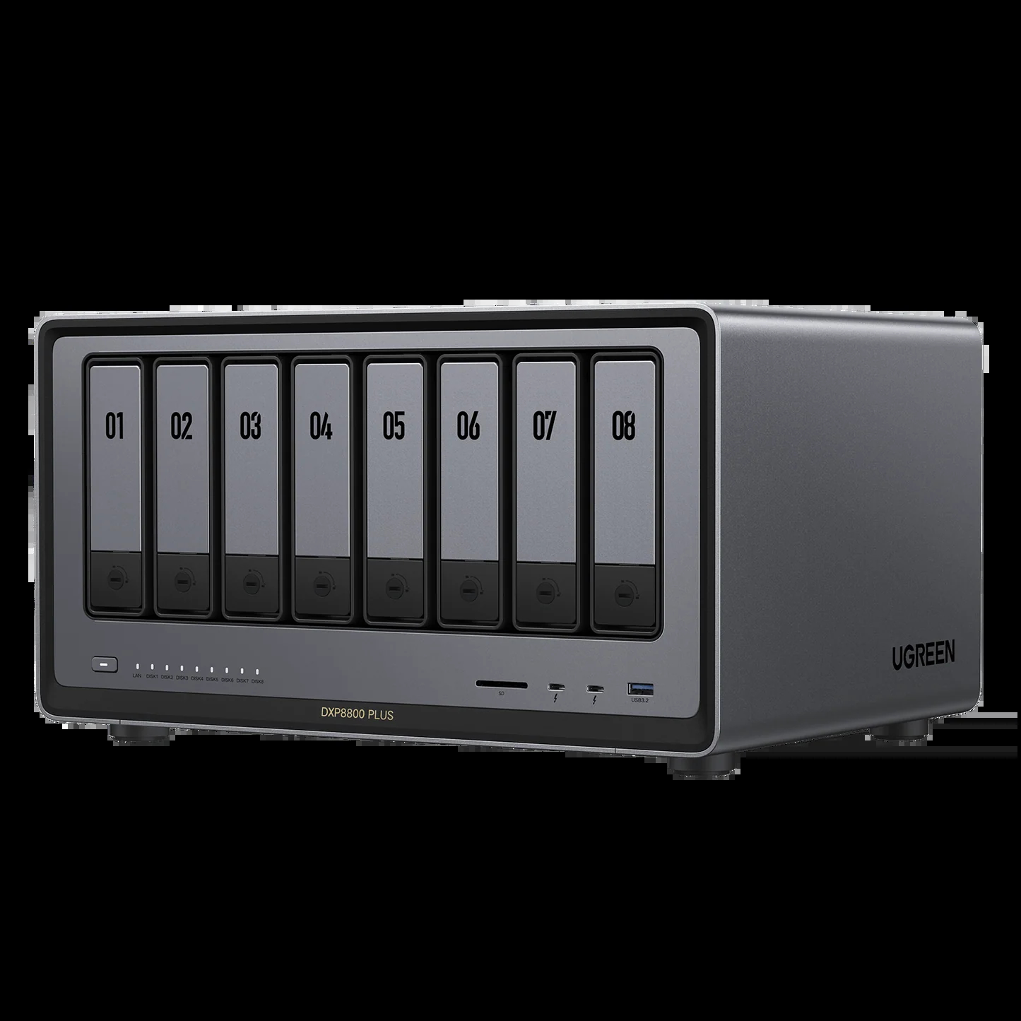 UGREEN NAS DXP8800 Plus 8-Bay, Intel i5 1235u 10-Core CPU (Diskless) | 8GB DDR5 RAM (Diskless)