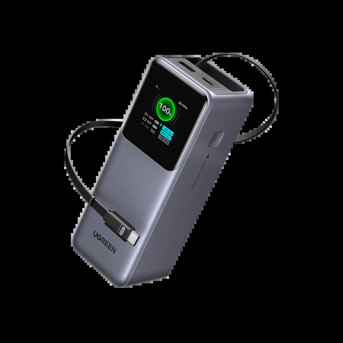UGREEN 20000mAh 165W Laptop Power Bank with Retractable Cable – PB726 – 55987B