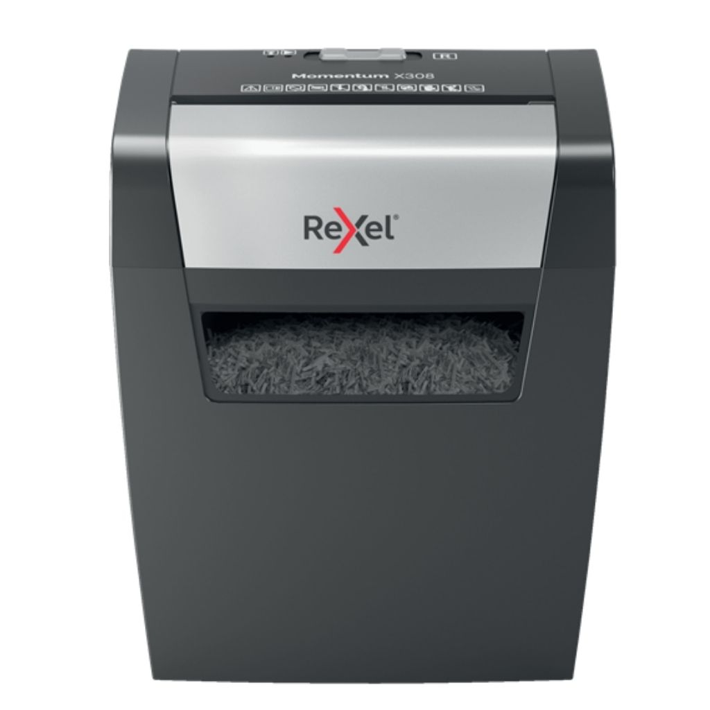 Rexel Momentum X308 Cross Cut Paper Shredder | 8 Sheets, 15 Litres, P3