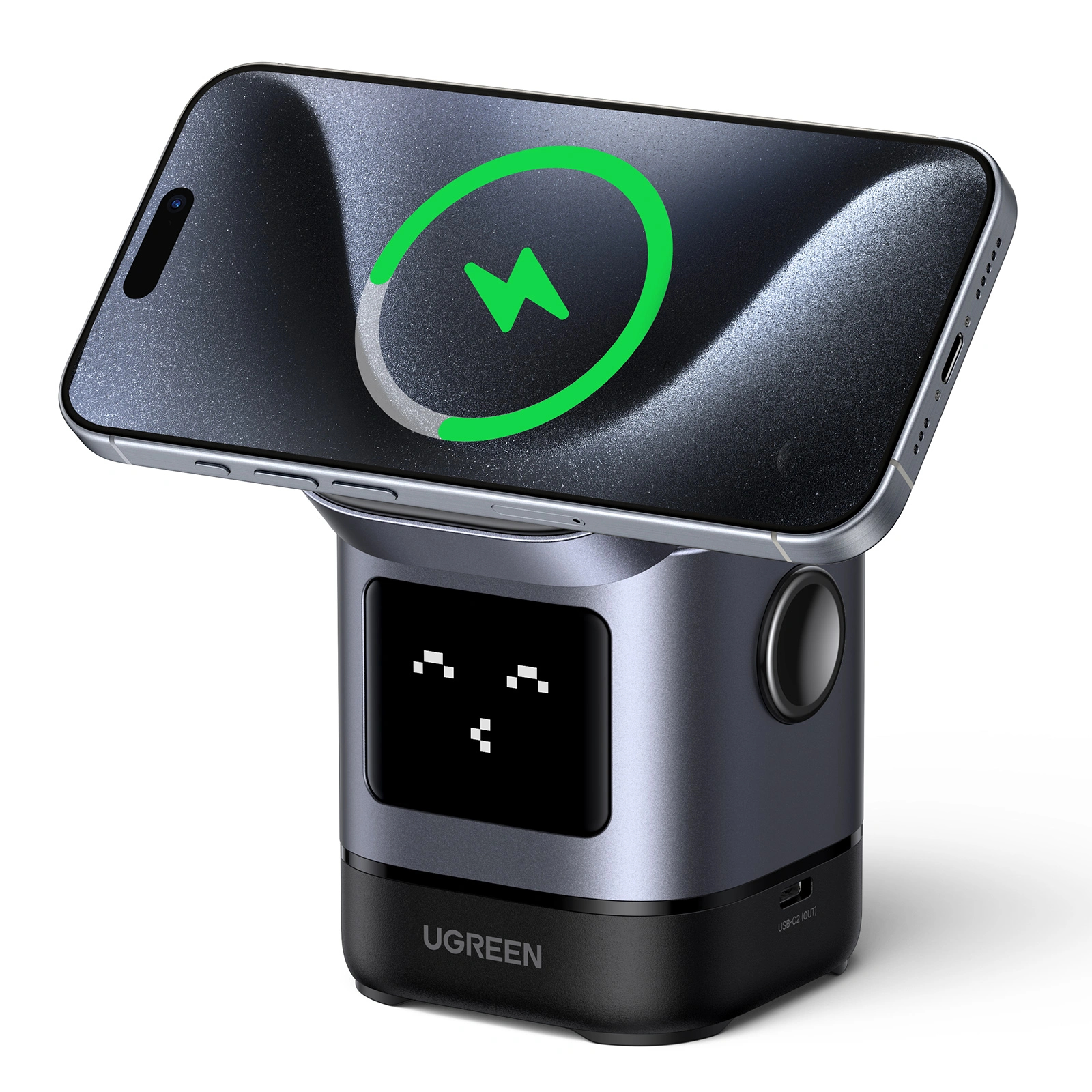 UGREEN 2-in-1 UNO Series Qi2 Magnetic Wireless Charger W709