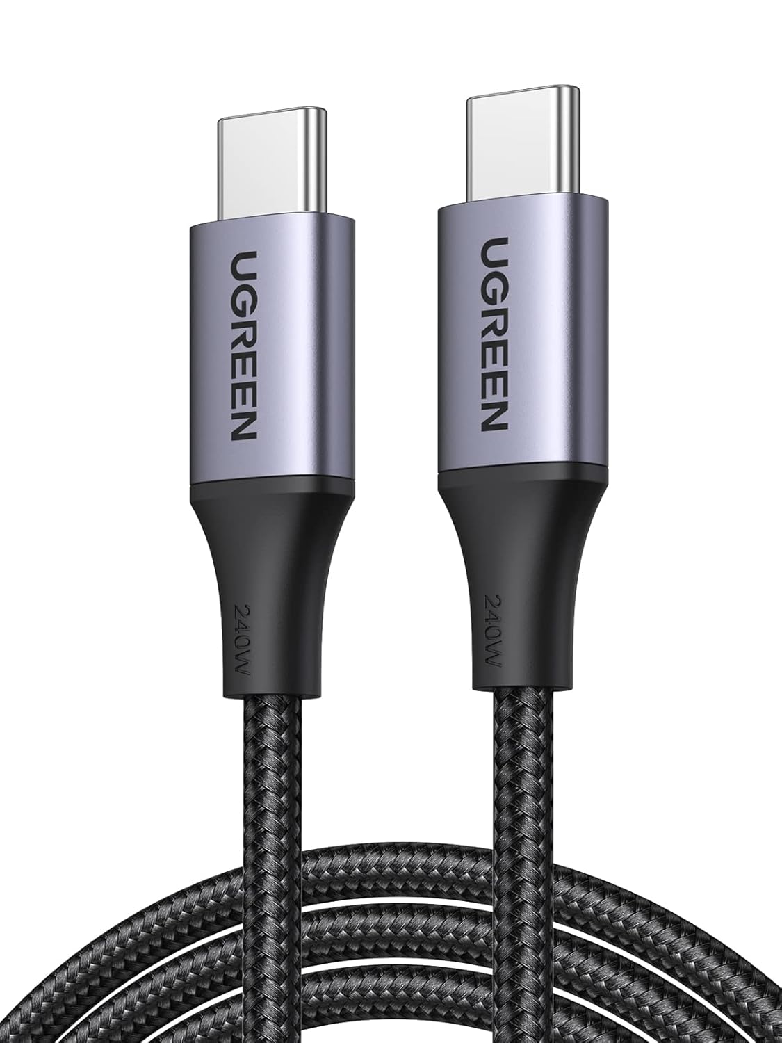 UGREEN US535 90440 240W USB-C to USB-C, 480MBs, PD Fast Charging Cable 5A Max Space Gray 2m