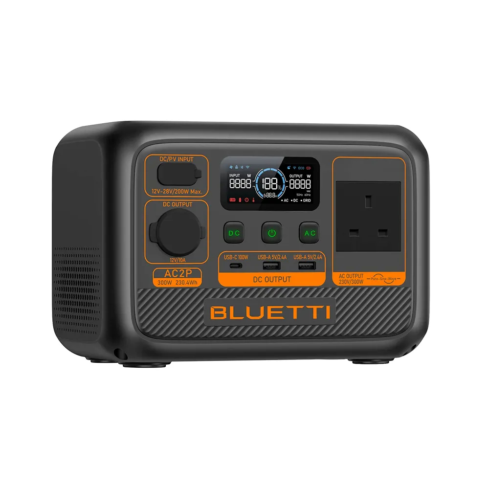 BLUETTI AC2P Portable Power Station | 230Wh, 300W (UK PLUG) – P-AC2P-UK-GY-BL-010
